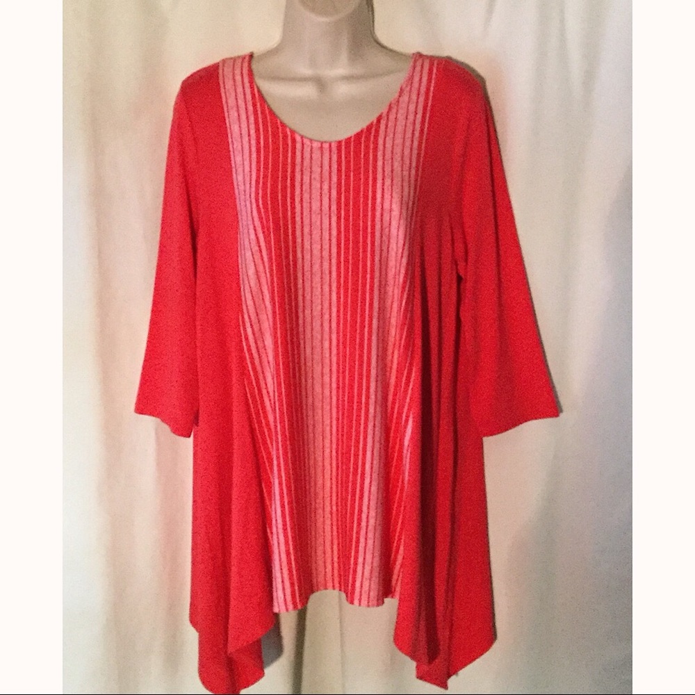 Chalet Bamboo & Cotton Tunic Top Size Large